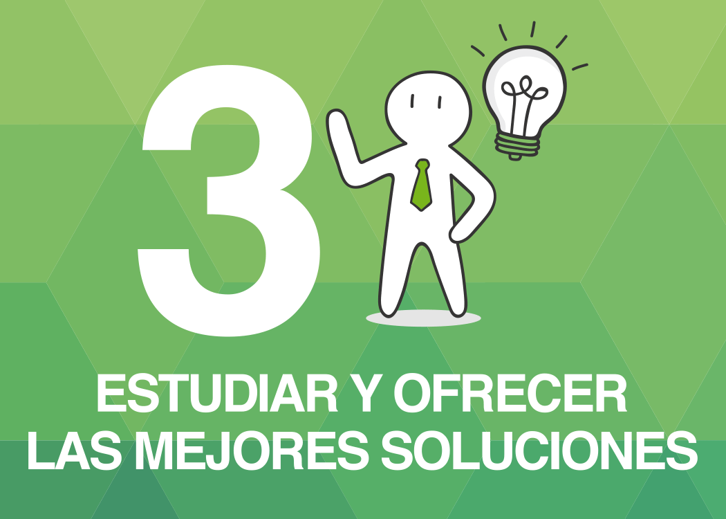 Estudiar y ofrecer las mejores soluciones